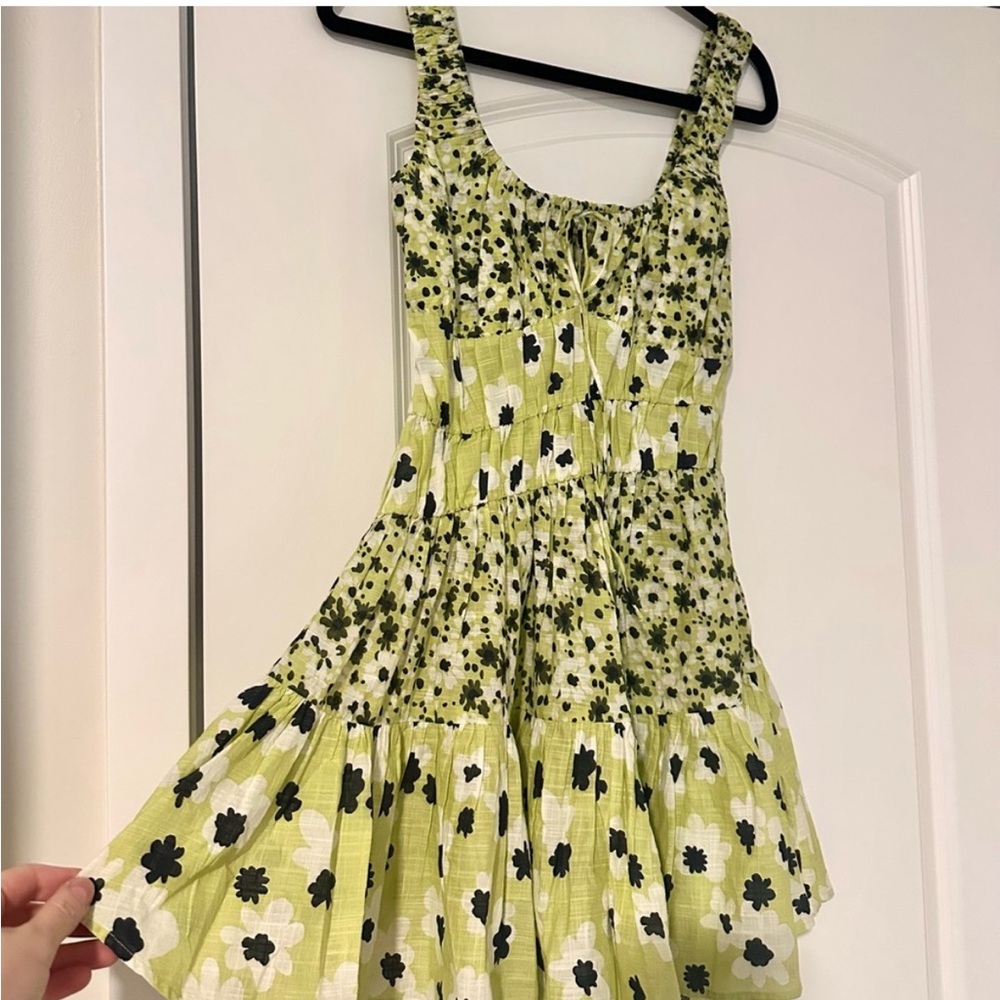 NEW Anthropologie Celandine Tiered Smocked Cutout Mini Dress S Small Floral NWT - Picture 4 of 5